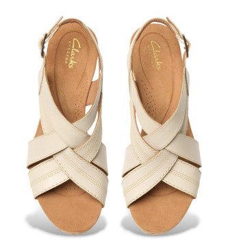 Clarks Sabina Sling Ledersandalen wei