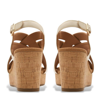 Clarks Sabina Sling Ledersandalen wei