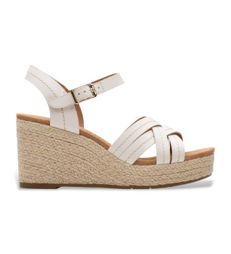 Clarks Sandali Sabina Strap in pelle bianca