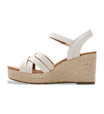 Clarks Sandali Sabina Strap in pelle bianca