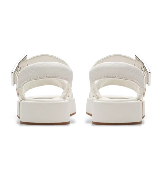 Clarks Leather Sandals Alda white