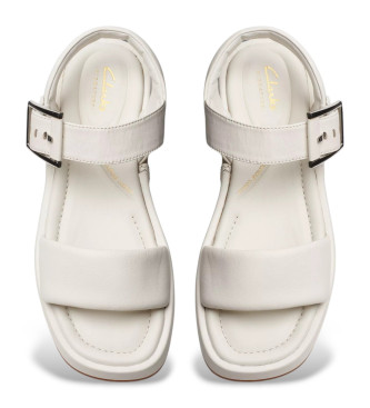 Clarks Leather Sandals Alda white