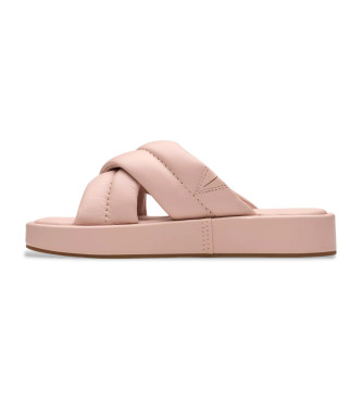 Clarks Alda Glide roza usnjeni sandali