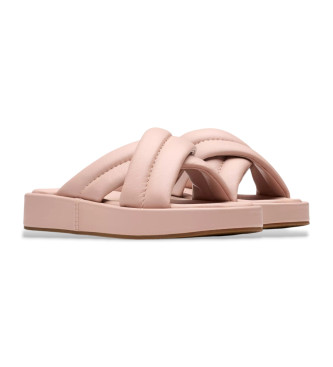 Clarks Alda Glide roza usnjeni sandali