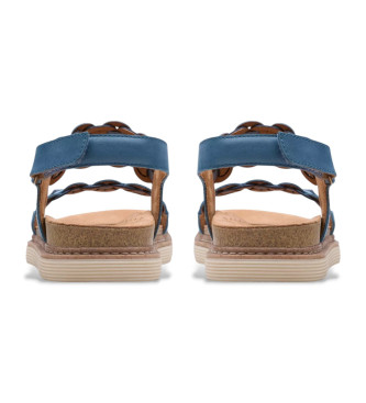 Clarks Skórzane sandały Arwell Glide w kolorze niebieskim