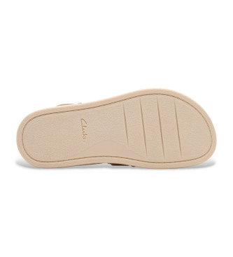 Clarks Arwell Sun kremno beli usnjeni sandali