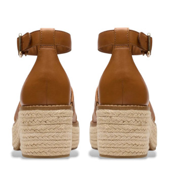 Clarks Coledale Sun taupe leather sandals