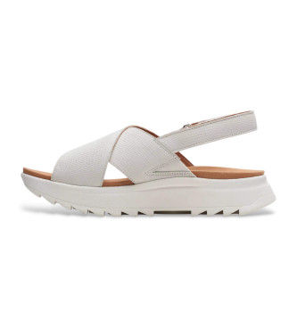 Clarks DashLite Wish leather sandals white