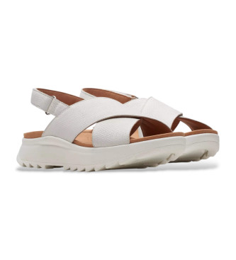 Clarks DashLite Wish leather sandals white