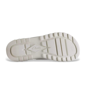 Clarks DashLite Wish leather sandals white