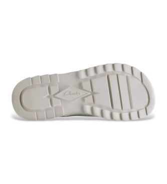 Clarks DashLite Wish silver leather sandals