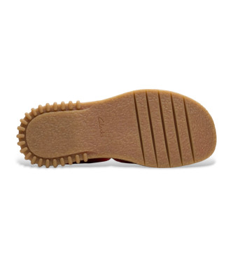 Clarks Evamar Wish sandali iz koralnega usnja