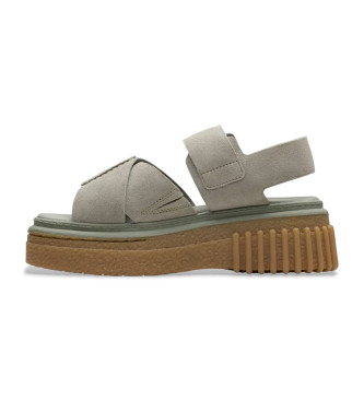 Clarks Evamar Wish zeleni usnjeni sandali