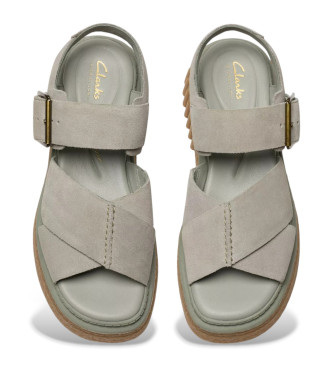 Clarks Evamar Wish zeleni usnjeni sandali