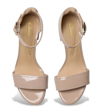Clarks Ezoria Mae Beige Ledersandalen
