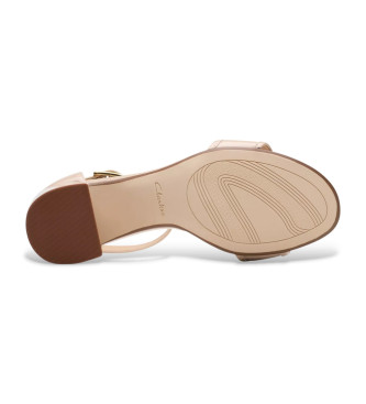Clarks Ezoria Mae Beige Ledersandalen