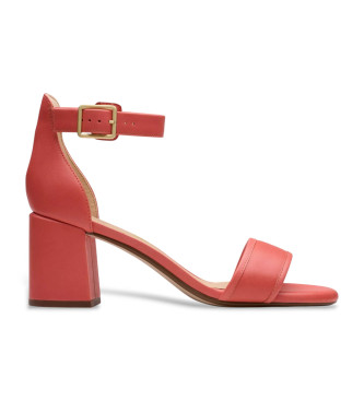 Clarks Ledersandalen Ezoria Mae korallenrot