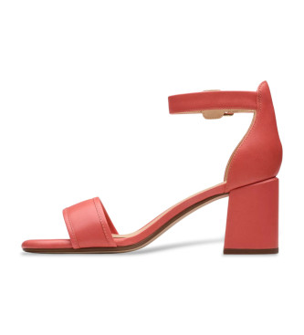 Clarks Ledersandalen Ezoria Mae korallenrot
