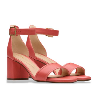 Clarks Ledersandalen Ezoria Mae korallenrot