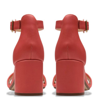 Clarks Ledersandalen Ezoria Mae korallenrot