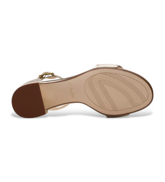 Clarks Ezoria Mae goldene Ledersandalen
