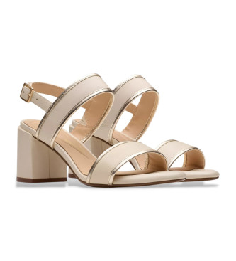 Clarks Ezoria Sling Beige Ledersandalen