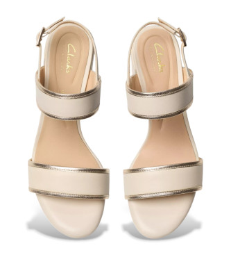 Clarks Ezoria Sling Beige Ledersandalen