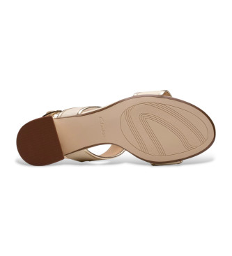 Clarks Ezoria Sling Beige Ledersandalen