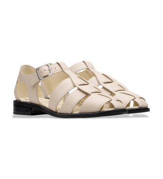 Clarks Usnjene sandale Hana Sun off-white