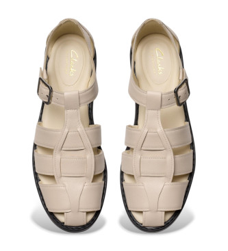 Clarks Usnjene sandale Hana Sun off-white