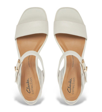 Clarks Sandali in pelle bianca Jaylan Ray