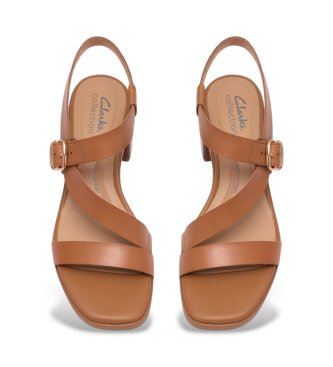 Clarks Sandales en cuir Jaylan Sol marron