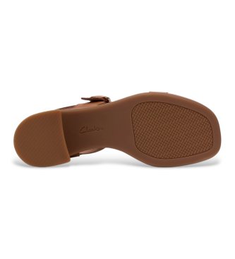Clarks Sandales en cuir Jaylan Sol marron