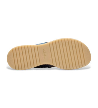 Clarks Kassanda Mule leather sandals blue
