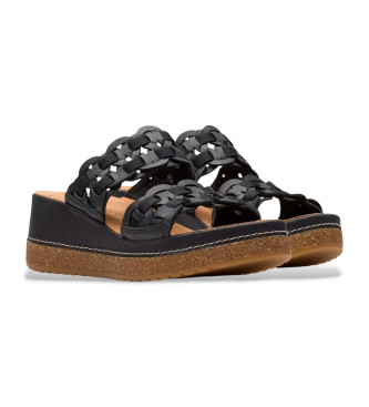 Clarks Kassanda Mule leather sandals black