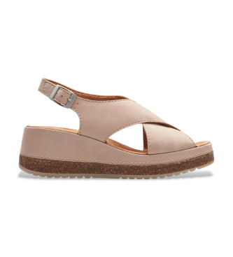 Clarks Leather Sandals Kassanda Step beige