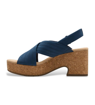 Clarks Sandales en cuir Nerisa West navy