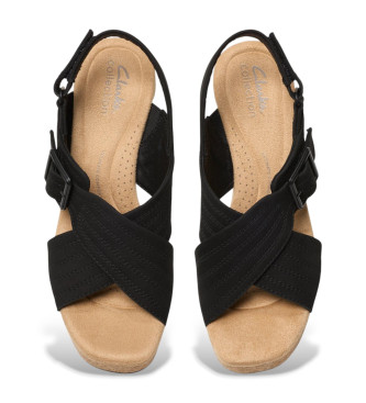 Clarks Usnjeni sandali Nerisa West black