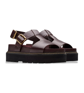 Clarks Sandali in pelle bordeaux Orianna Sky