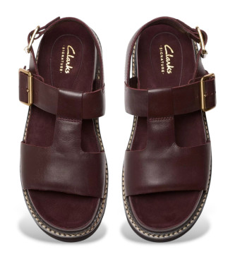 Clarks Sandali in pelle bordeaux Orianna Sky