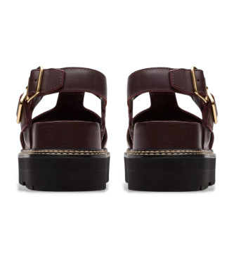 Clarks Sandali in pelle bordeaux Orianna Sky