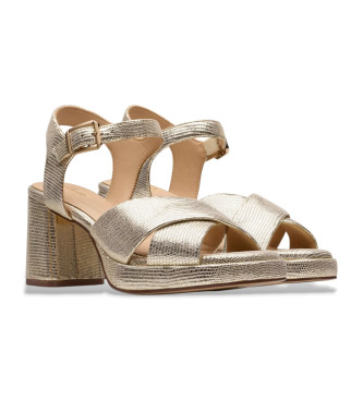 Clarks Ritzy75 Rae sandaler i gyldent lder