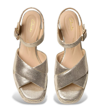 Clarks Ritzy75 Rae sandaler i gyldent lder