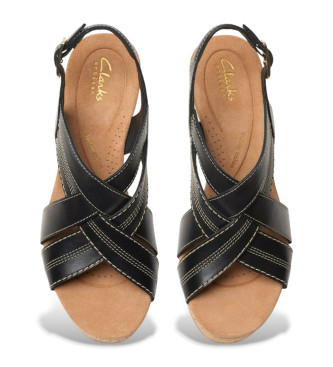Clarks Leather sandals Sabina Sling black