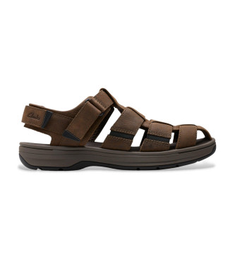Clarks Saltway Cove Rjave usnjene sandale