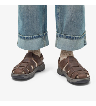 Clarks Saltway Cove Rjave usnjene sandale