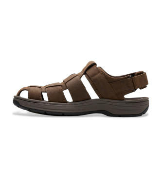 Clarks Saltway Cove Rjave usnjene sandale