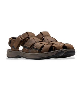 Clarks Saltway Cove Rjave usnjene sandale