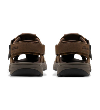 Clarks Saltway Cove Rjave usnjene sandale