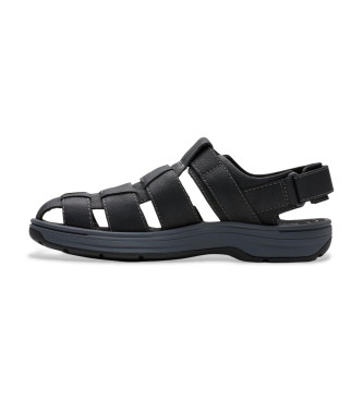 Clarks Saltway Cove Usnjene sandale črne barve